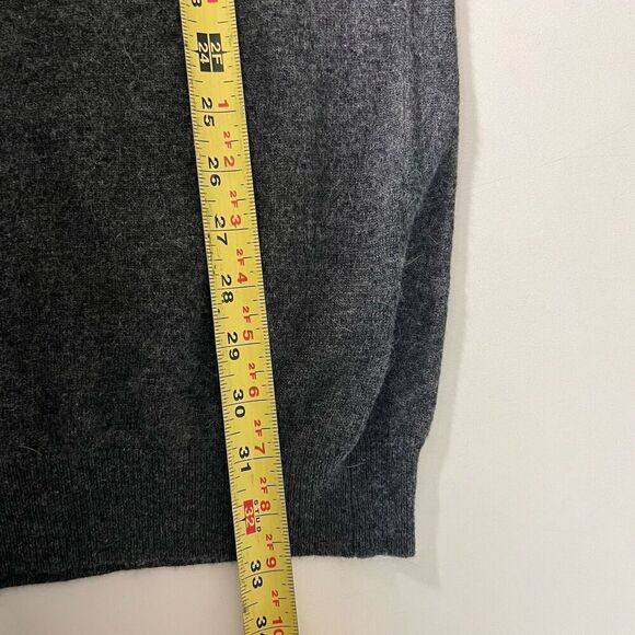 Essentiel Antwerp Sweater Tunic Women’s 34 Wool Blend Silk Sleeves V Neck Gray - Picture 6 of 7